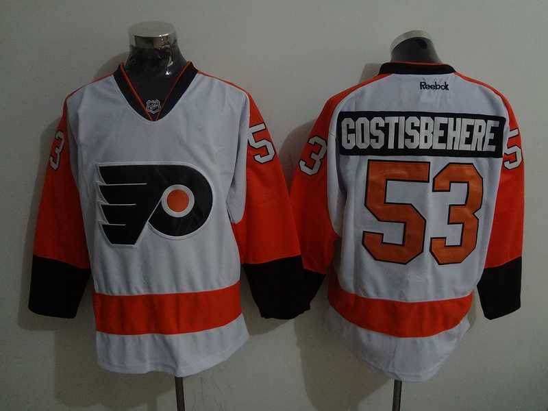 Philadelphia Flyers #53 Gostisbehere White Stitched Jersey